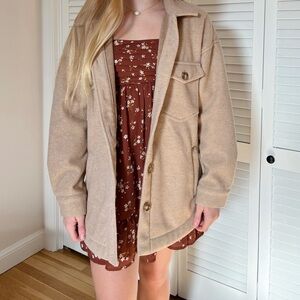 Tan Button-Up Jacket